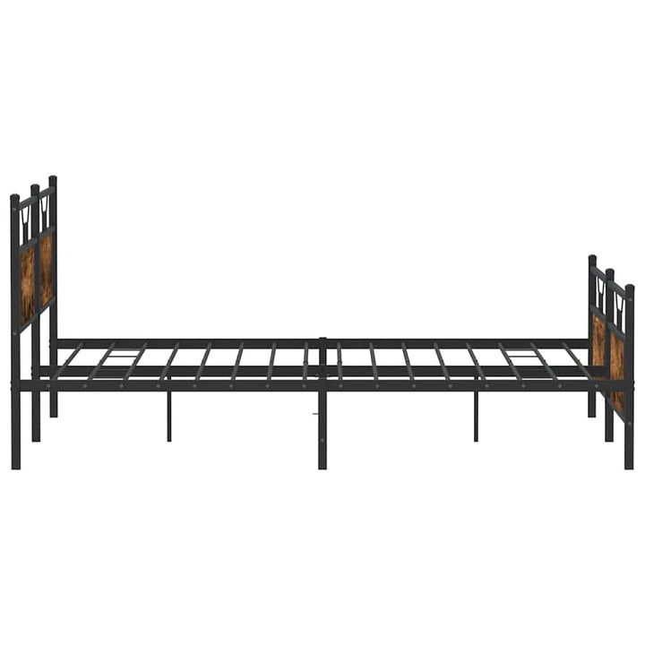 sengeramme uden madras 183x213 cm metal røget egetræsfarve