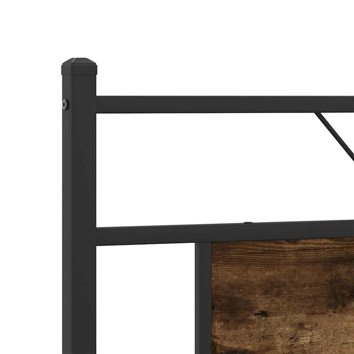 sengeramme uden madras 183x213 cm metal røget egetræsfarve