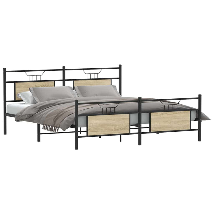 sengeramme uden madras 180x200 cm metal sonoma-eg