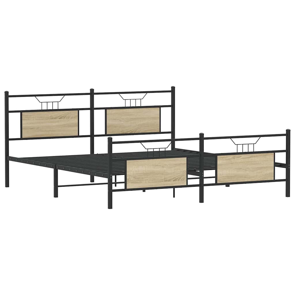 sengeramme uden madras 180x200 cm metal sonoma-eg
