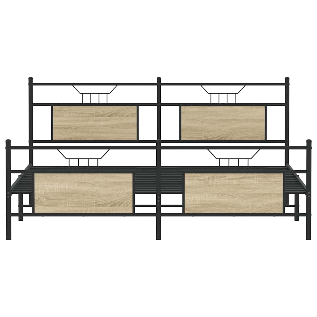 sengeramme uden madras 180x200 cm metal sonoma-eg