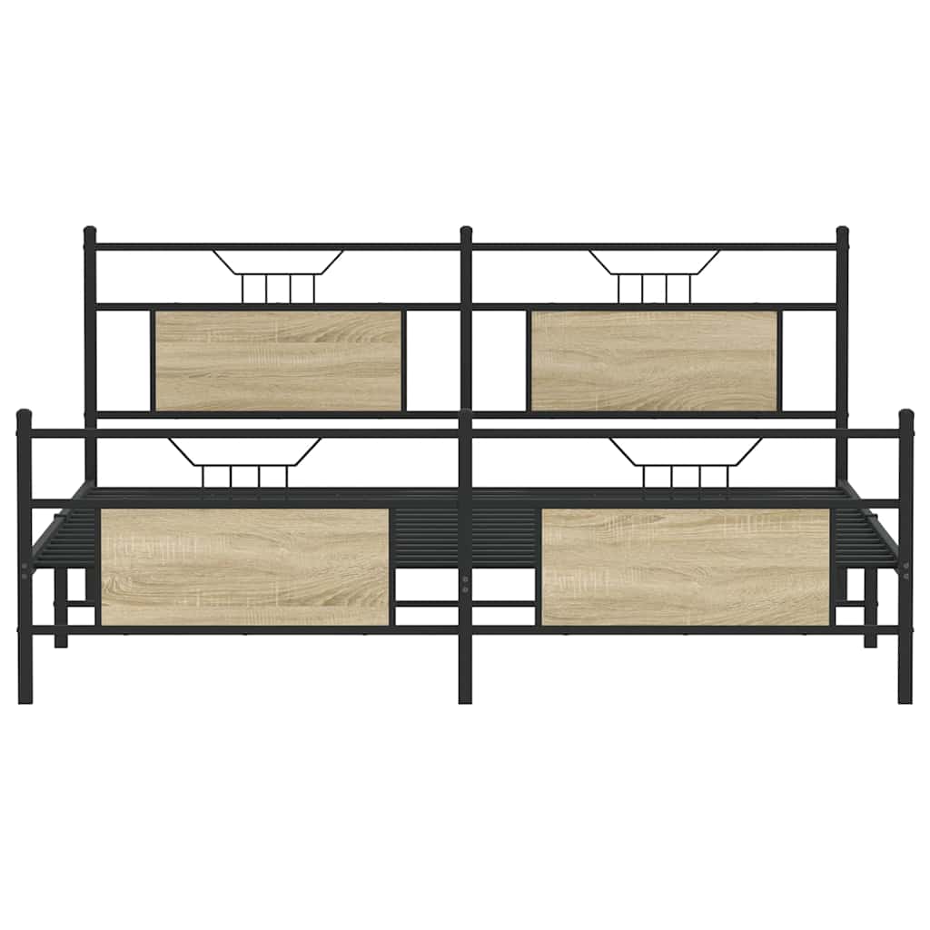 sengeramme uden madras 183x213 cm metal sonoma-eg