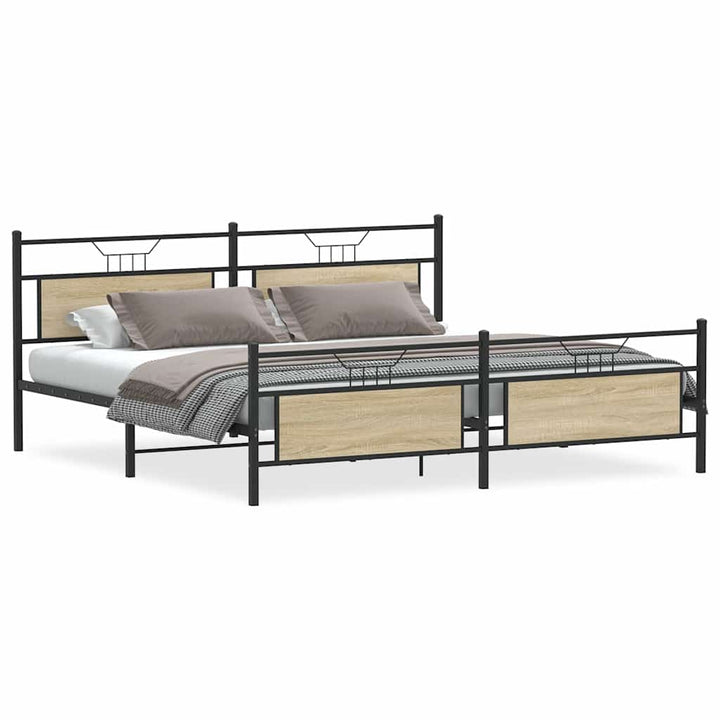 sengeramme uden madras 193x203 cm metal sonoma-eg
