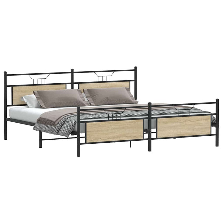 sengeramme uden madras 193x203 cm metal sonoma-eg
