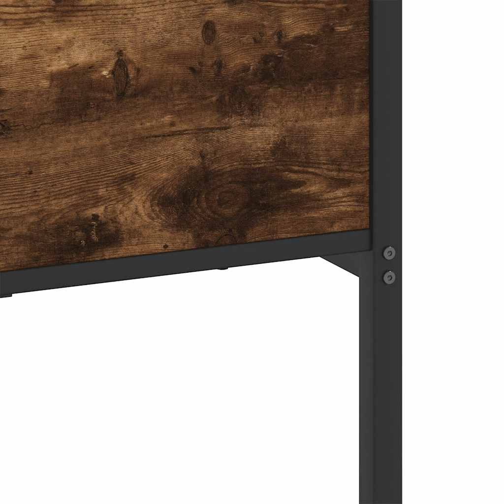 sengeramme uden madras 200x200 cm metal røget egetræsfarve