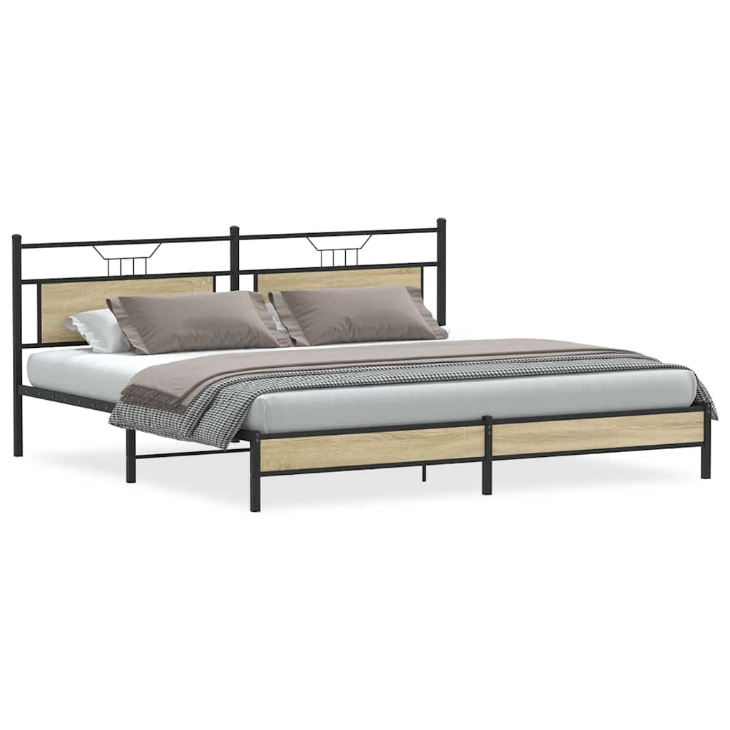 sengeramme uden madras 193x203 cm metal sonoma-eg