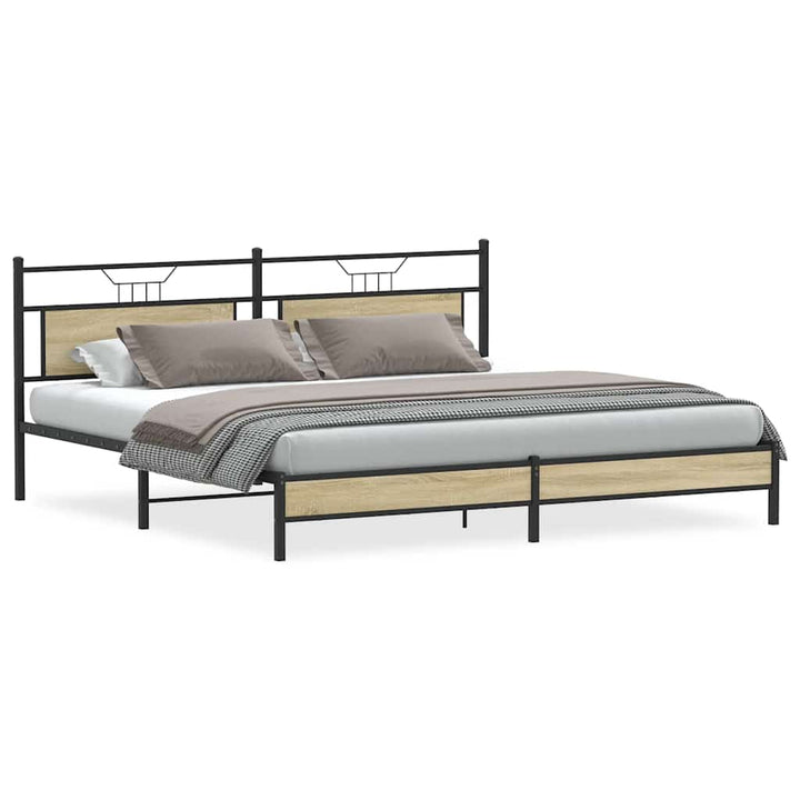 sengeramme uden madras 193x203 cm metal sonoma-eg