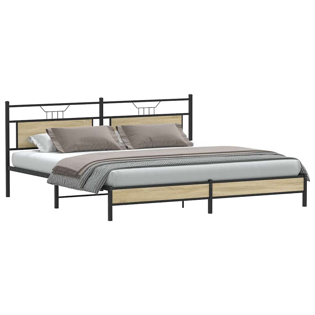 sengeramme uden madras 193x203 cm metal sonoma-eg