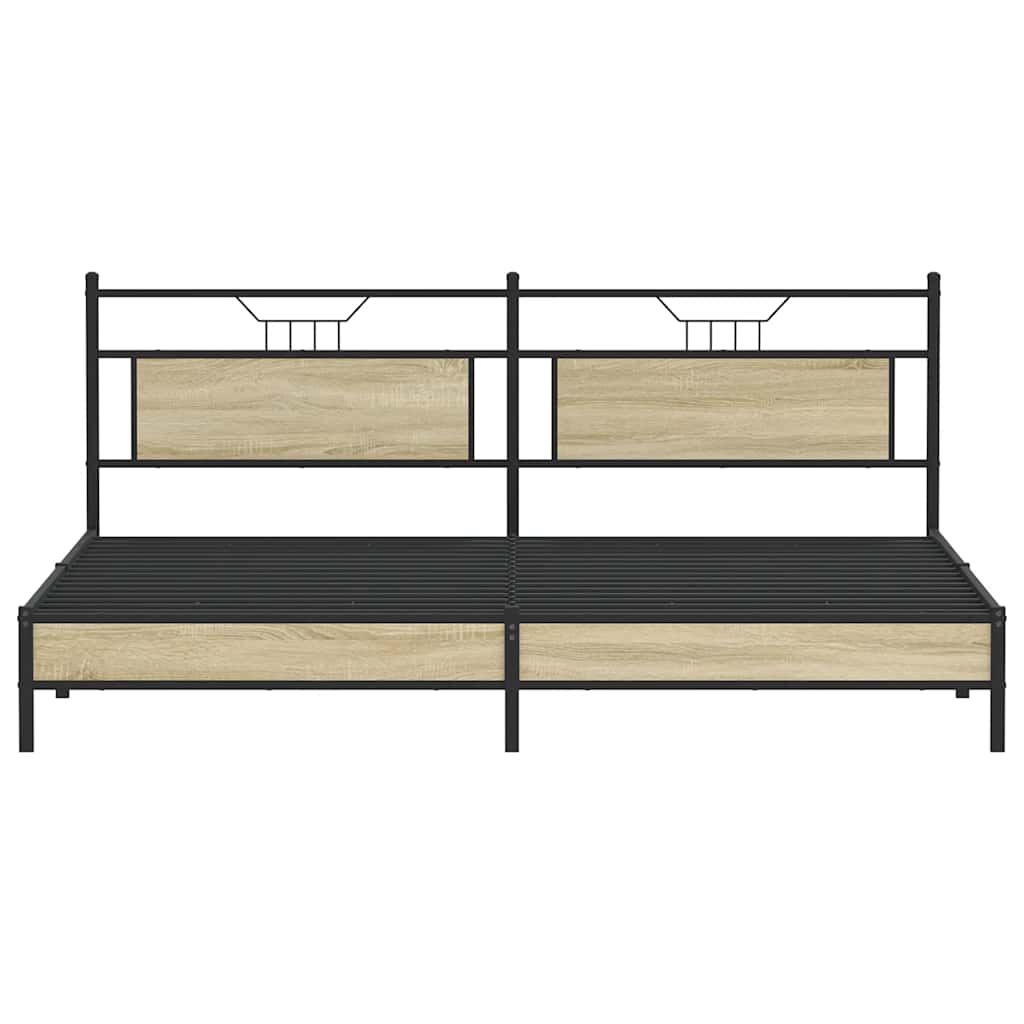 sengeramme uden madras 193x203 cm metal sonoma-eg