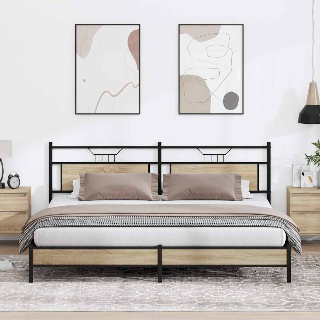 sengeramme uden madras 193x203 cm metal sonoma-eg