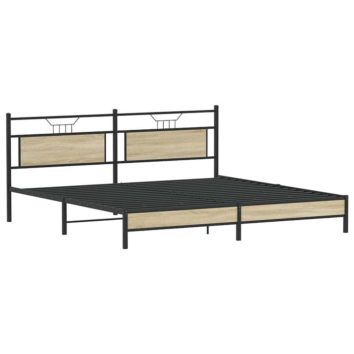 sengeramme uden madras 200x200 cm metal sonoma-eg