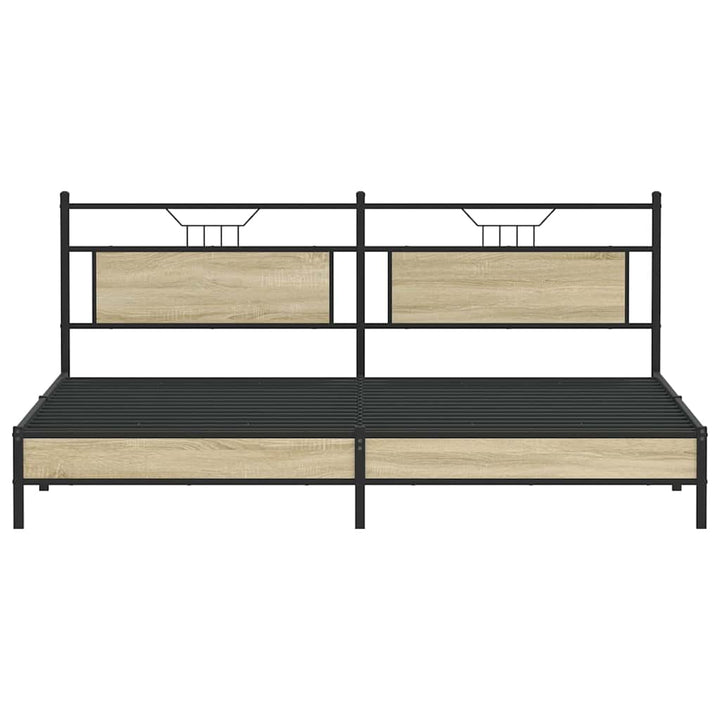 sengeramme uden madras 200x200 cm metal sonoma-eg