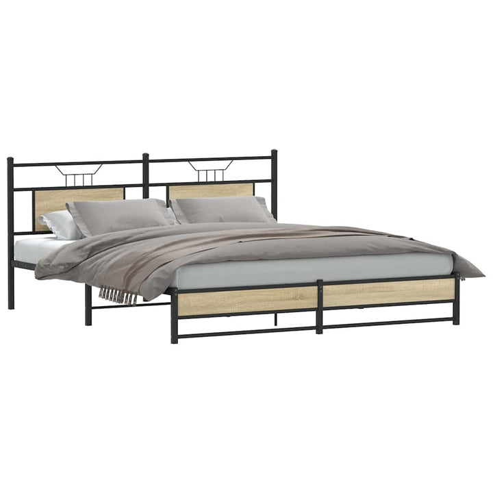 sengeramme uden madras 180x200 cm metal sonoma-eg