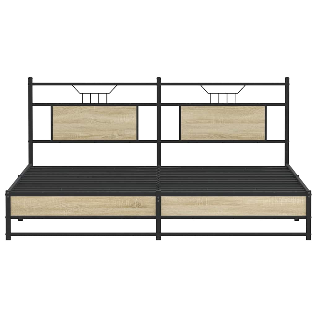 sengeramme uden madras 180x200 cm metal sonoma-eg