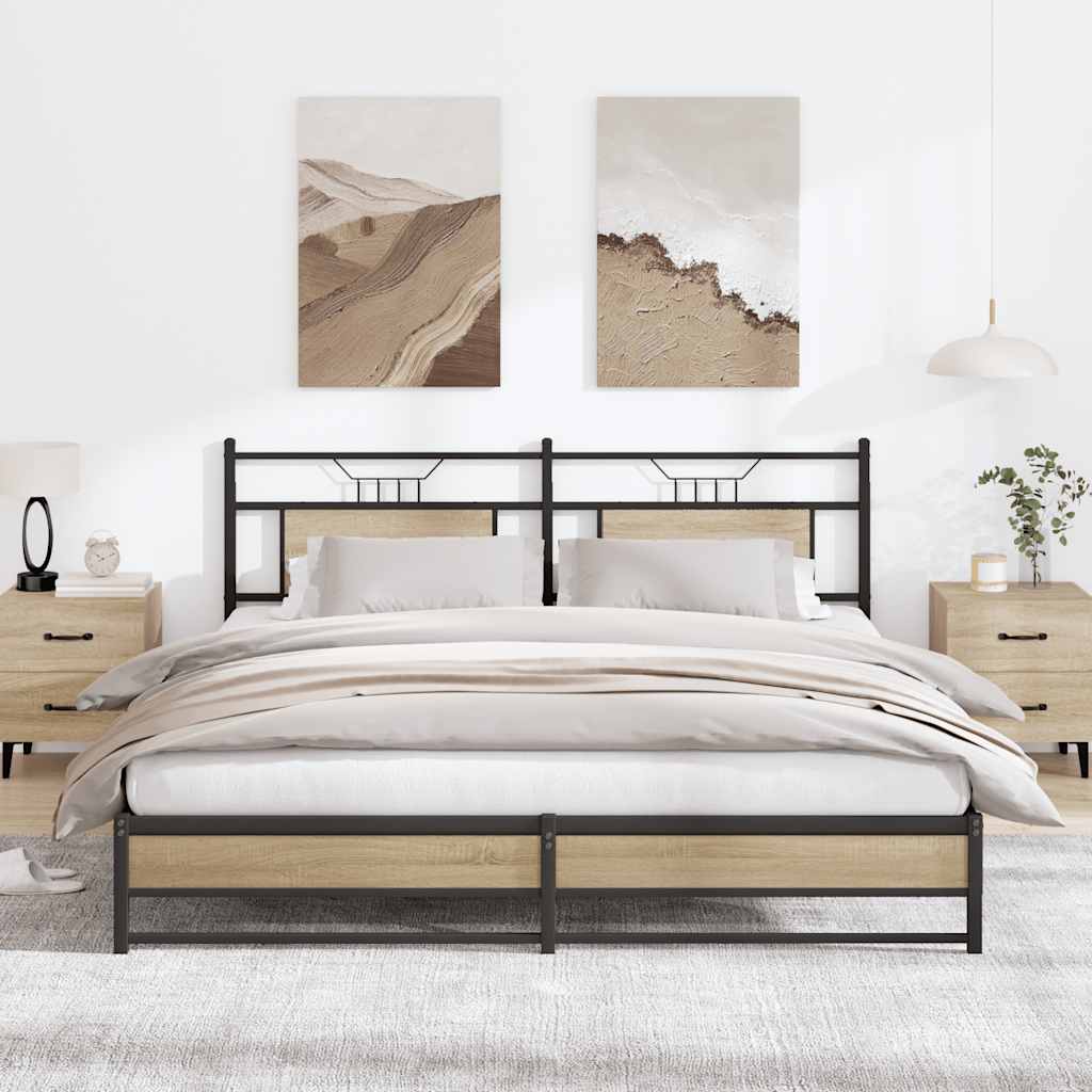 sengeramme uden madras 180x200 cm metal sonoma-eg