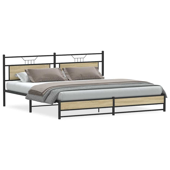 sengeramme uden madras 193x203 cm metal sonoma-eg