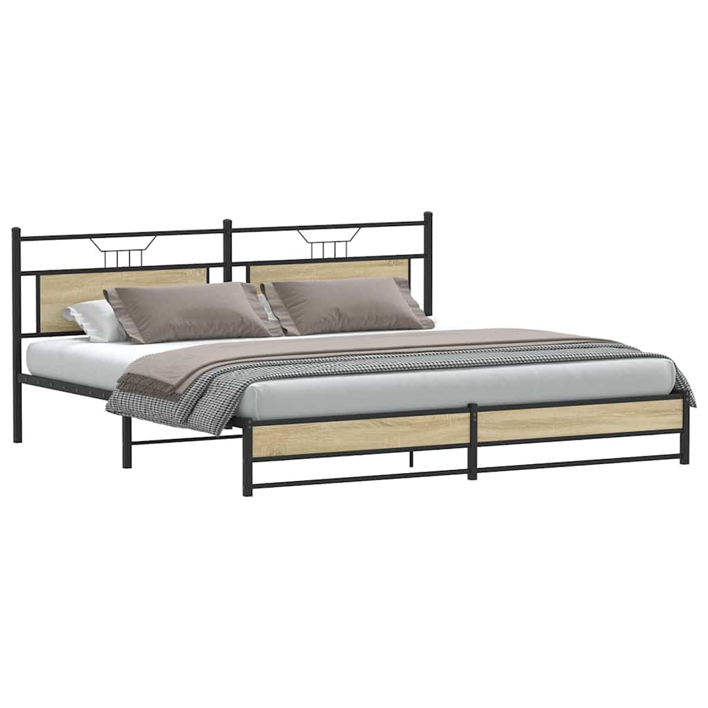 sengeramme uden madras 193x203 cm metal sonoma-eg