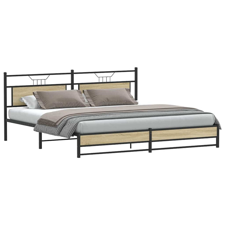 sengeramme uden madras 193x203 cm metal sonoma-eg