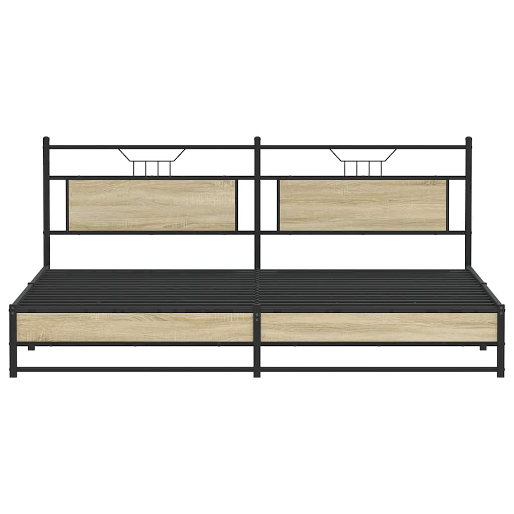 sengeramme uden madras 193x203 cm metal sonoma-eg