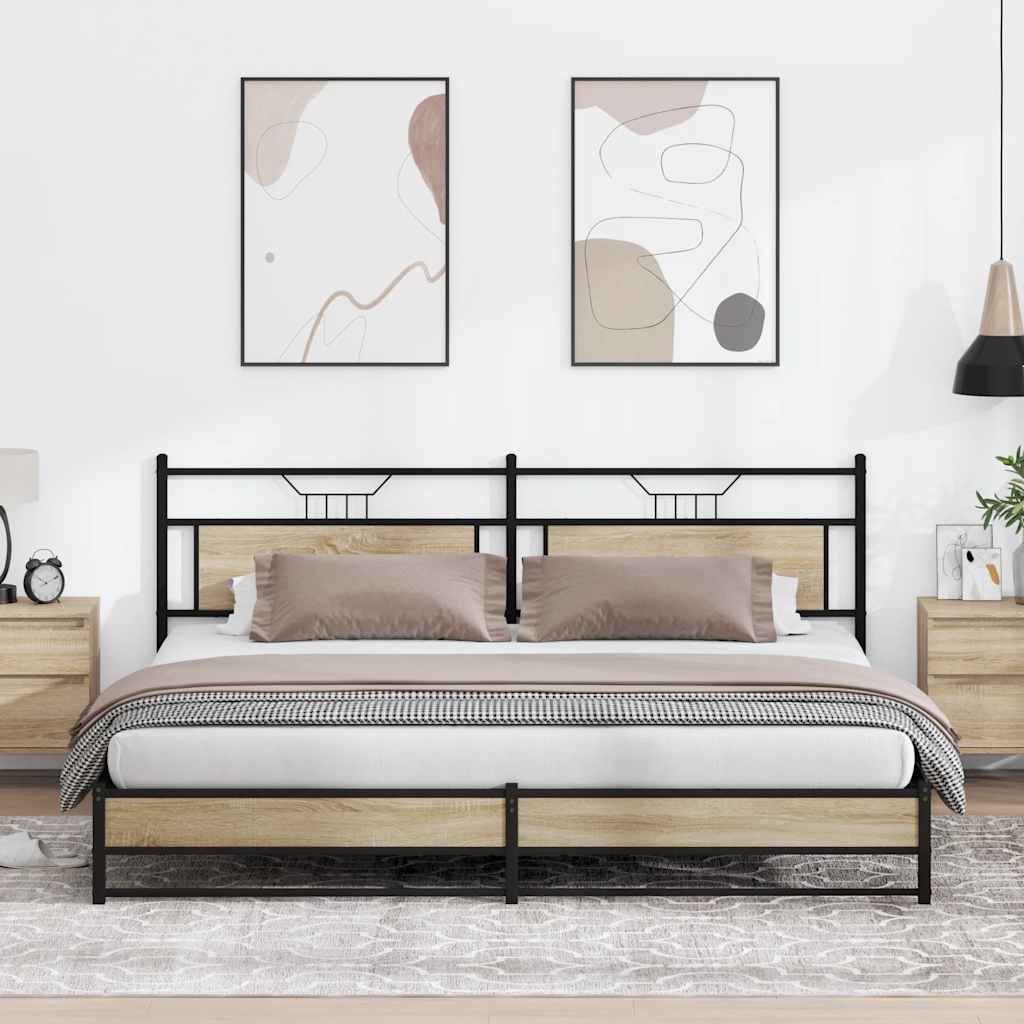 sengeramme uden madras 193x203 cm metal sonoma-eg