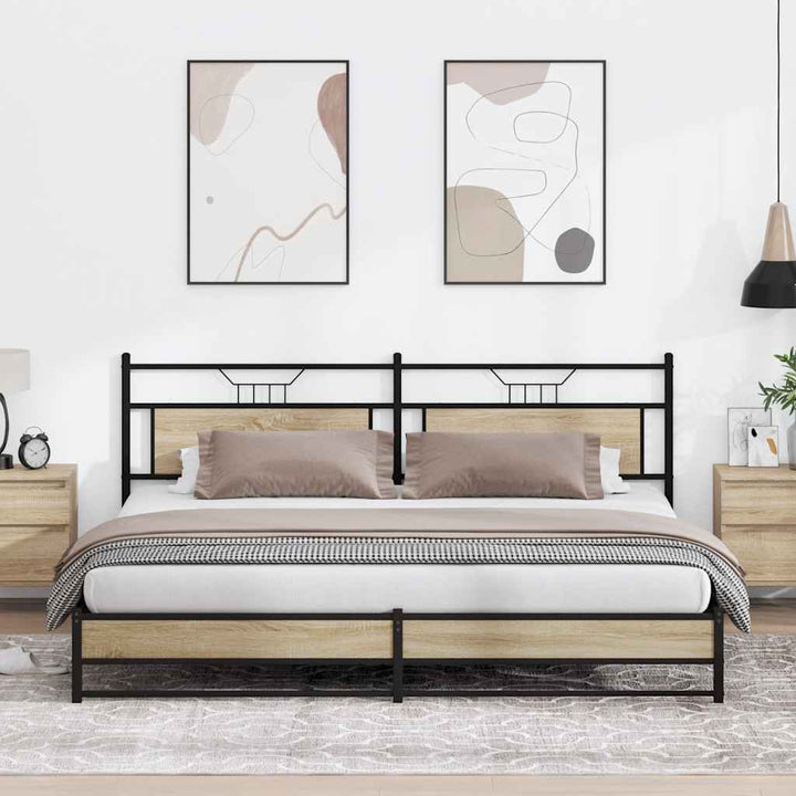 sengeramme uden madras 200x200 cm metal sonoma-eg