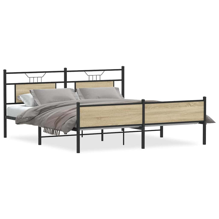 sengeramme uden madras 160x200 cm metal sonoma-eg