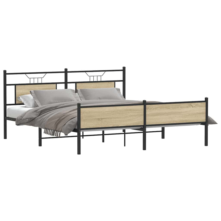sengeramme uden madras 160x200 cm metal sonoma-eg