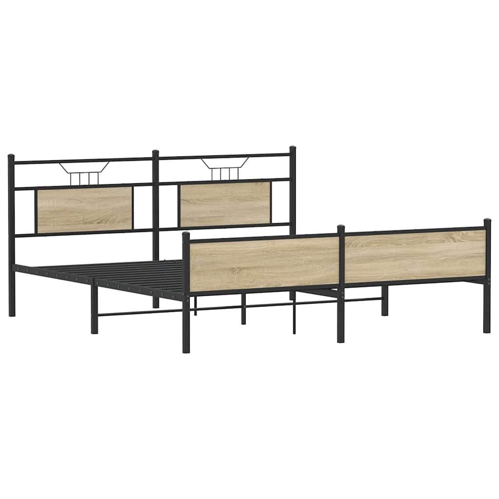 sengeramme uden madras 160x200 cm metal sonoma-eg