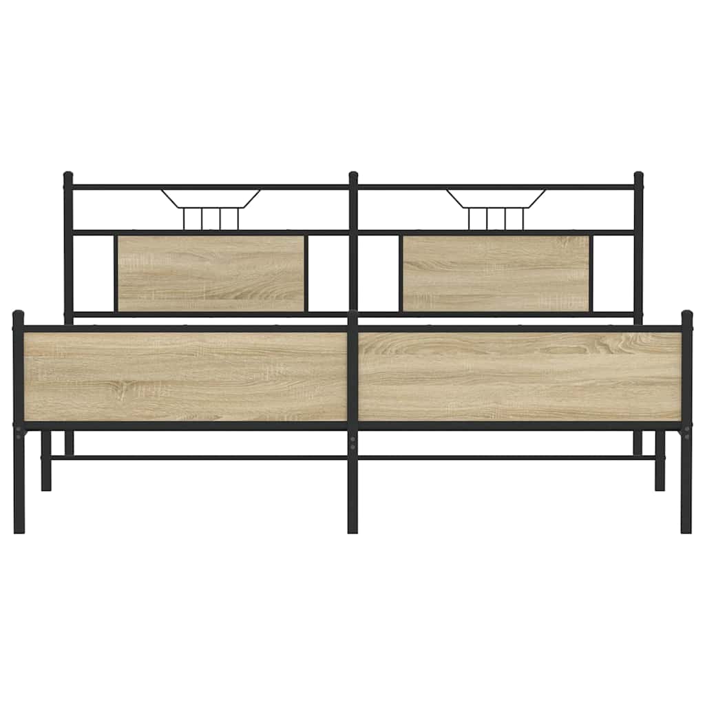 sengeramme uden madras 160x200 cm metal sonoma-eg