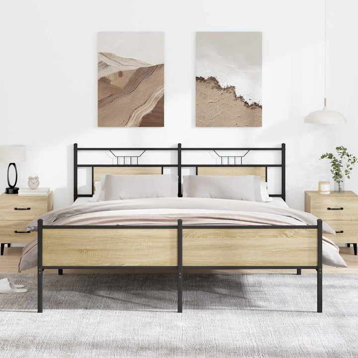 sengeramme uden madras 160x200 cm metal sonoma-eg