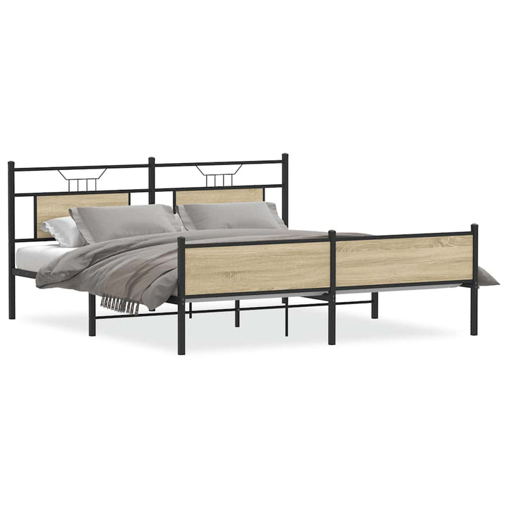 sengeramme uden madras 180x200 cm metal sonoma-eg