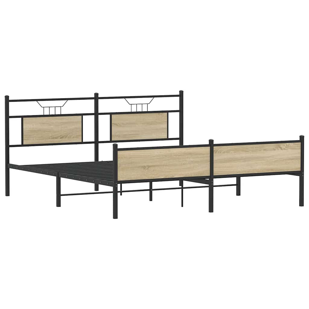 sengeramme uden madras 180x200 cm metal sonoma-eg