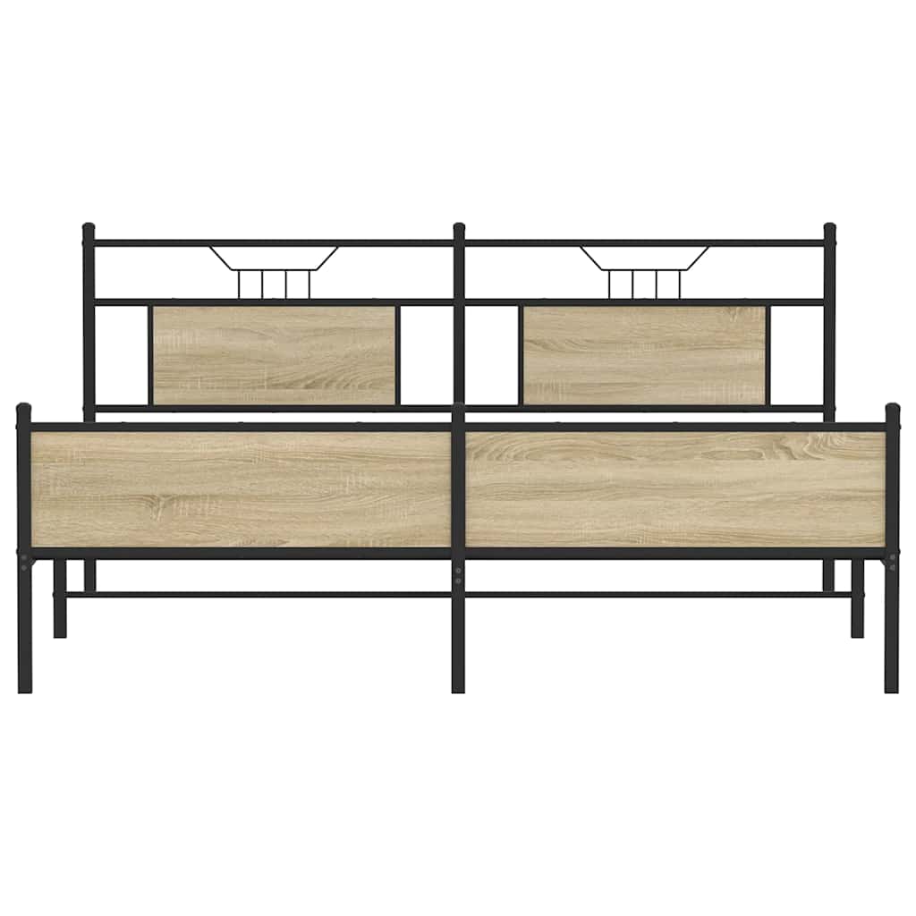 sengeramme uden madras 180x200 cm metal sonoma-eg