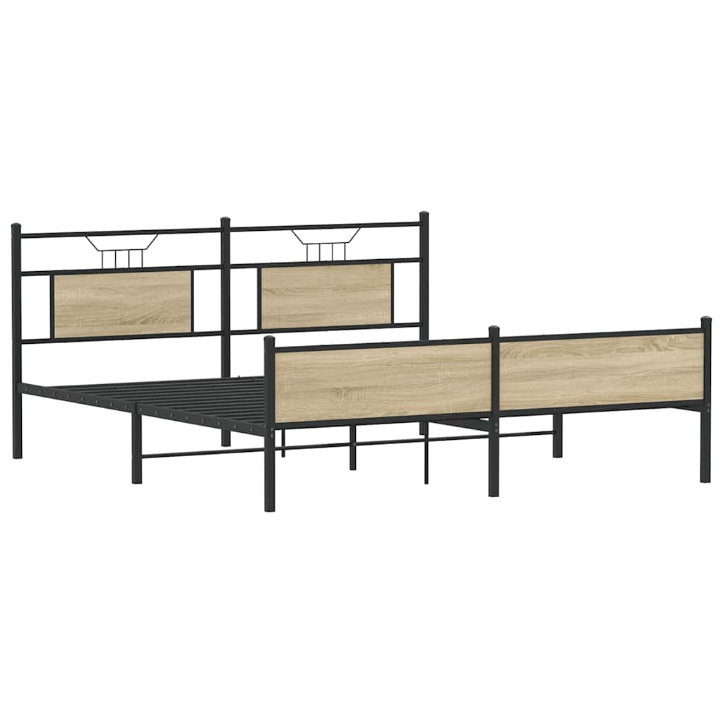 sengeramme uden madras 183x213 cm metal sonoma-eg