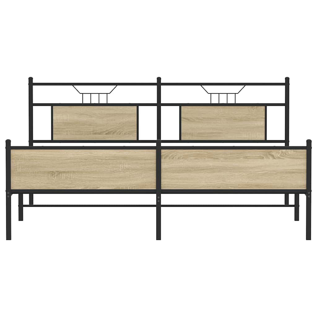 sengeramme uden madras 183x213 cm metal sonoma-eg