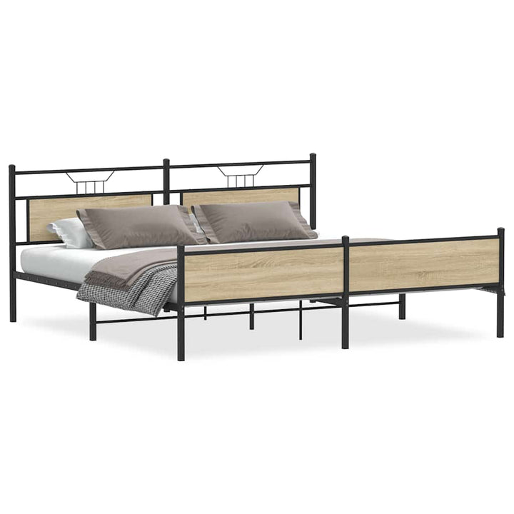 sengeramme uden madras 193x203 cm metal sonoma-eg