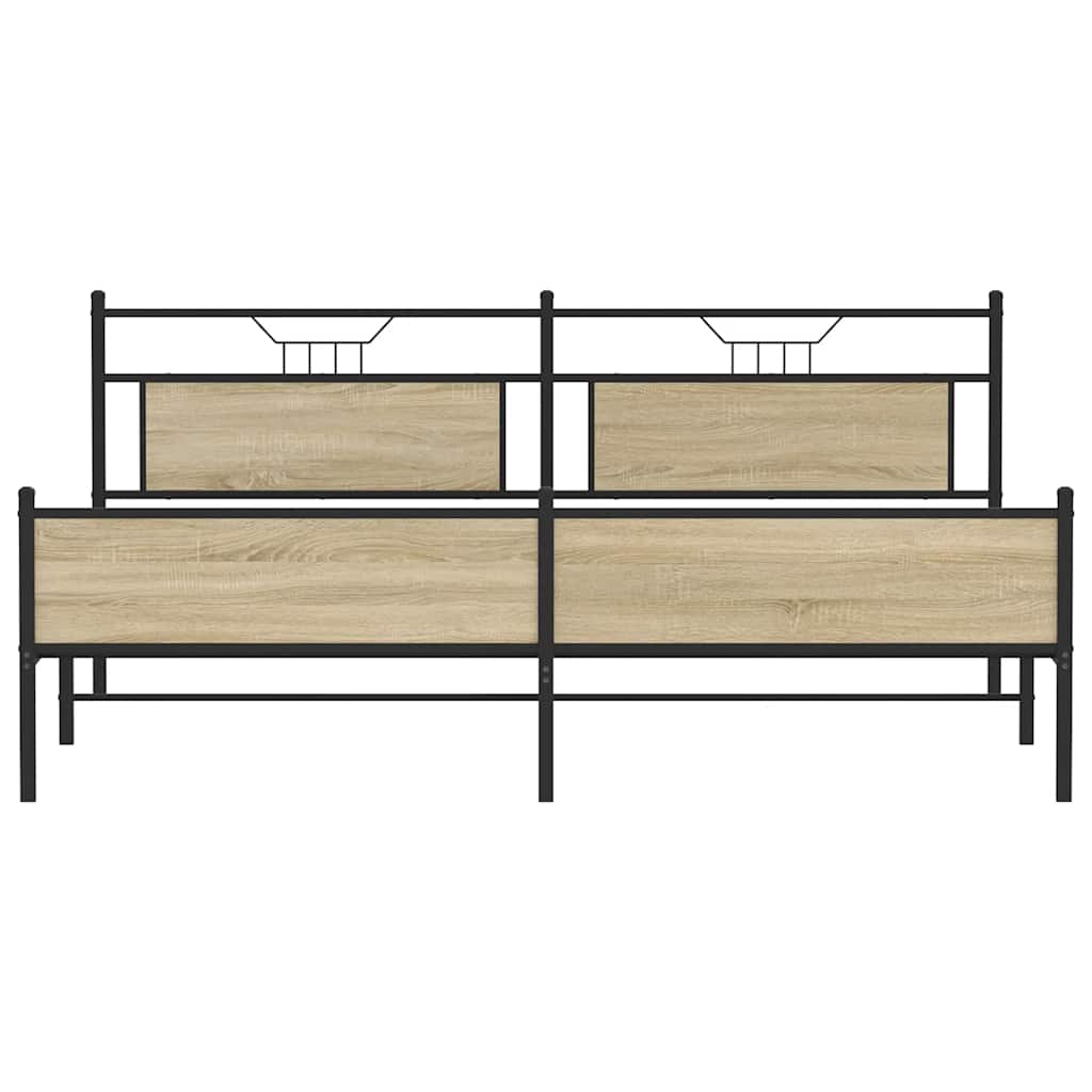 sengeramme uden madras 193x203 cm metal sonoma-eg