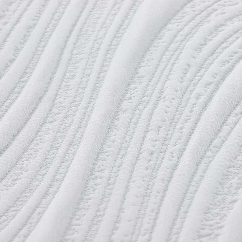 Madras Hvid og Grå 70 x 200 cm Jacquard stof