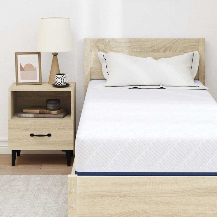 Madras Hvid og Blå 70 x 200 cm Jacquard stof