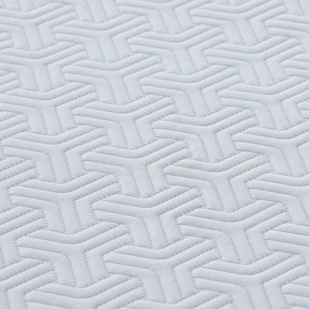 Madras Hvid og Grå 140 x 190 cm Jacquard stof