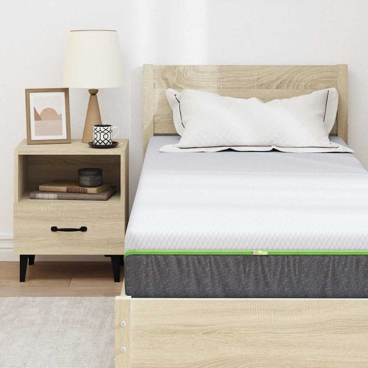 Madras Medium blød 70 x 200 cm Hvid og Grå