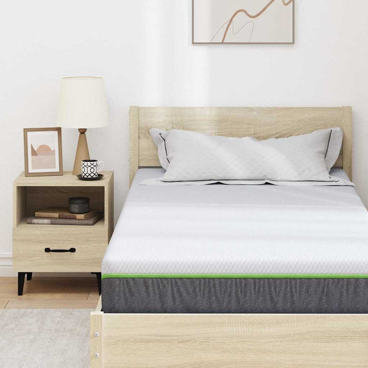 Madras Medium blød 90 x 190 cm Hvid og Grå