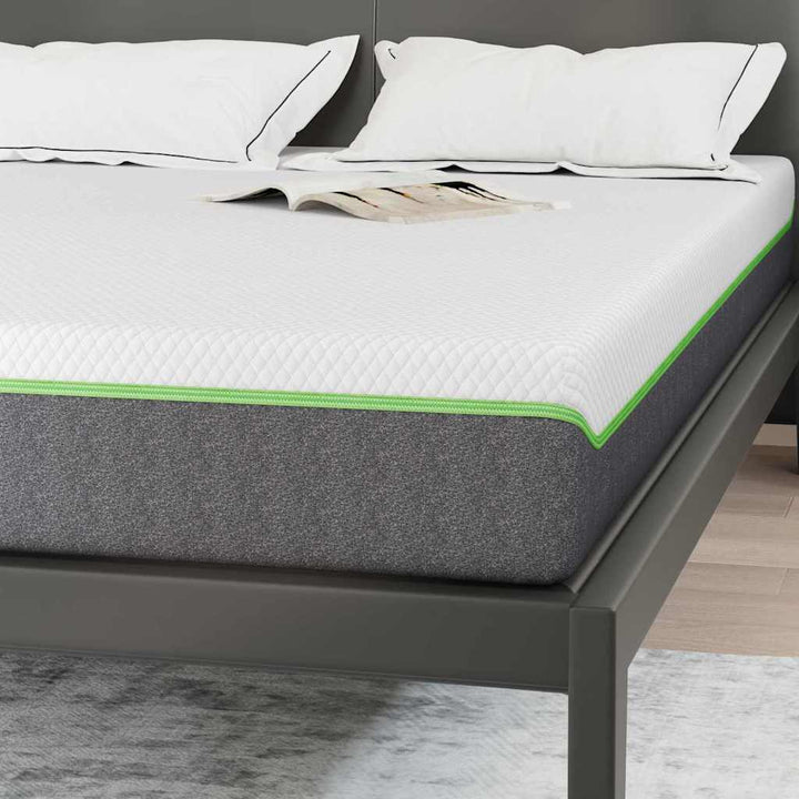 Madras Medium blød 140 x 190 cm Hvid og Grå