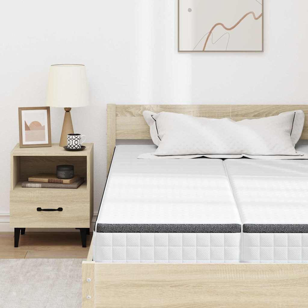 Madras 2 stk. Medium blød 60 x 200 cm Hvid og Grå