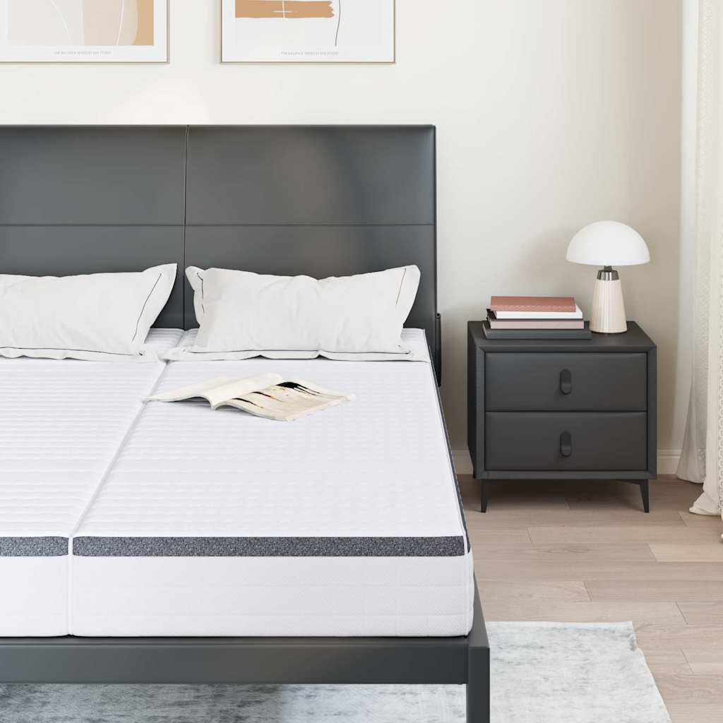 Madras 2 stk. Medium blød 70 x 190 cm Hvid og Grå