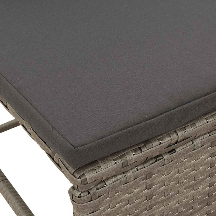 Havesofa Sæt med pude 6 pcs Grå og Mørkegrå polyrattan