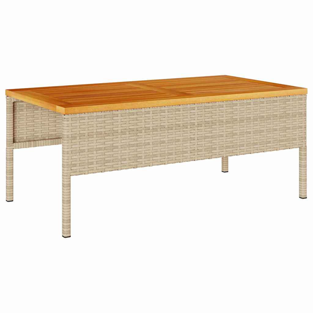 Havesofa Sæt med pude 6 pcs Beige og lys grå polyrattan