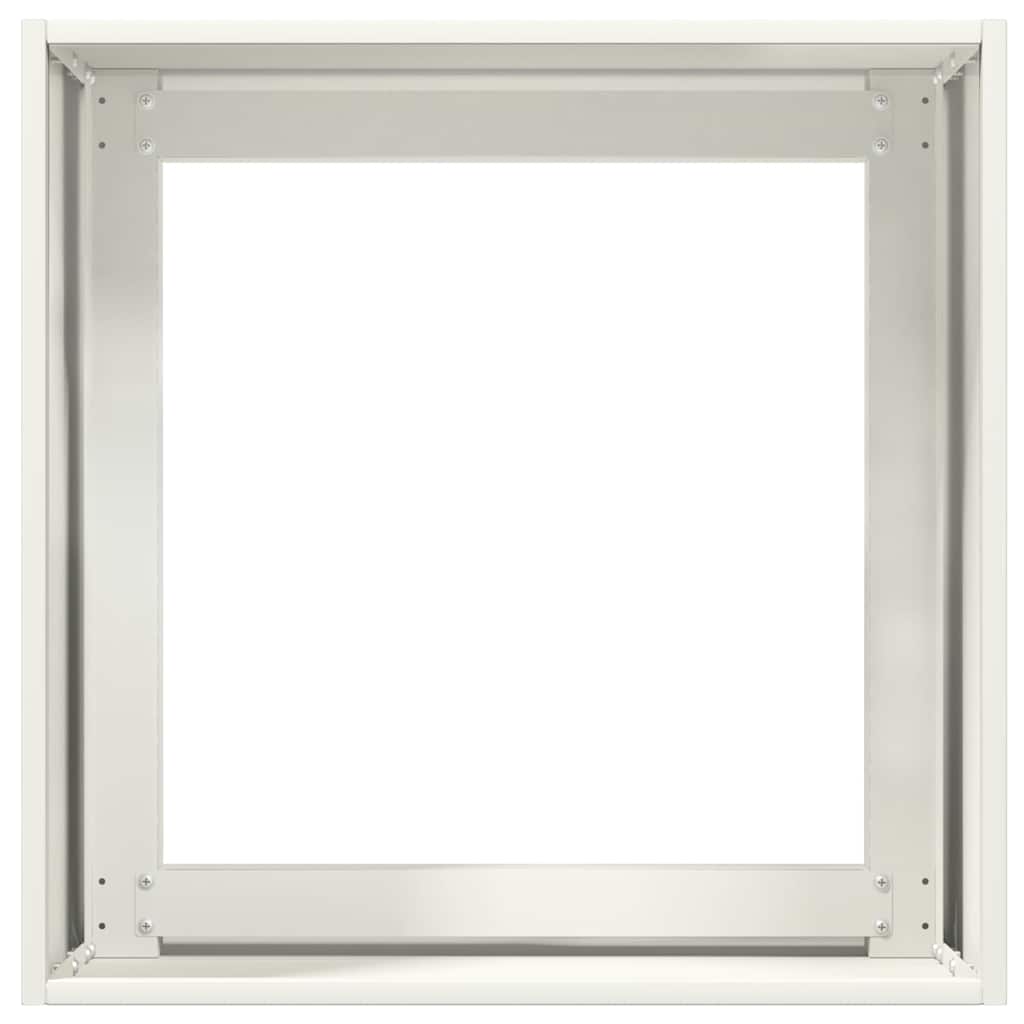 plantekasse 40x40x40 cm koldvalset stål hvid