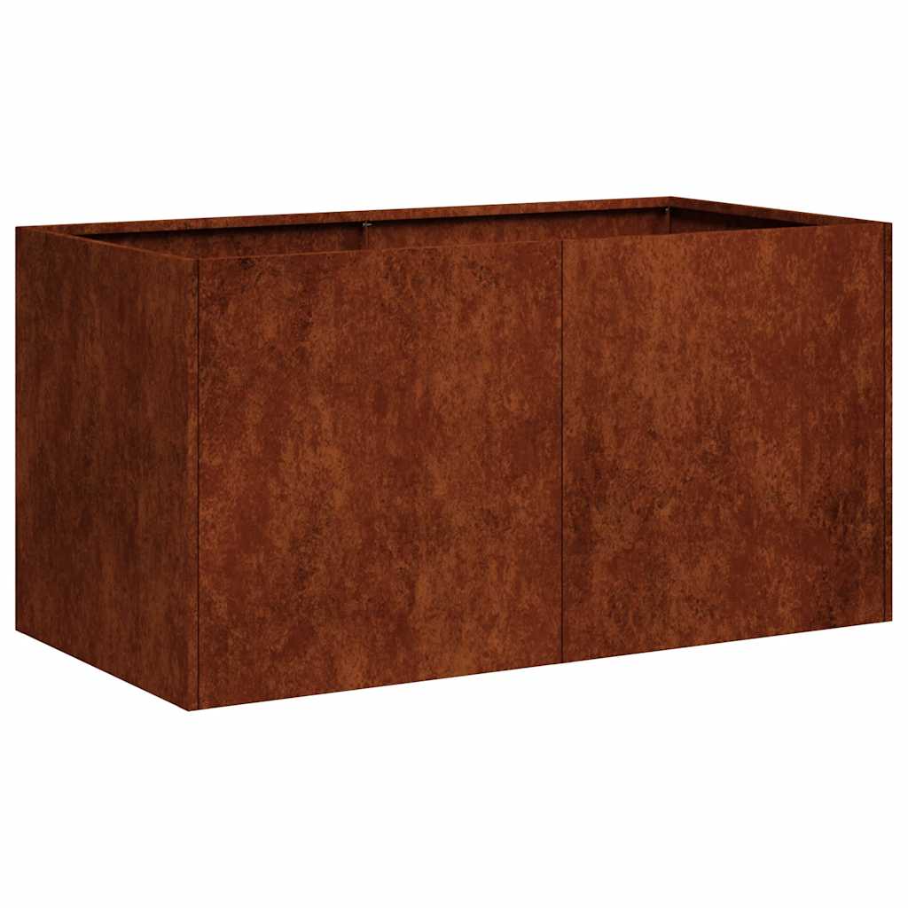 plantekasse rustfarvet 80x40x40 cm forvitringsstål