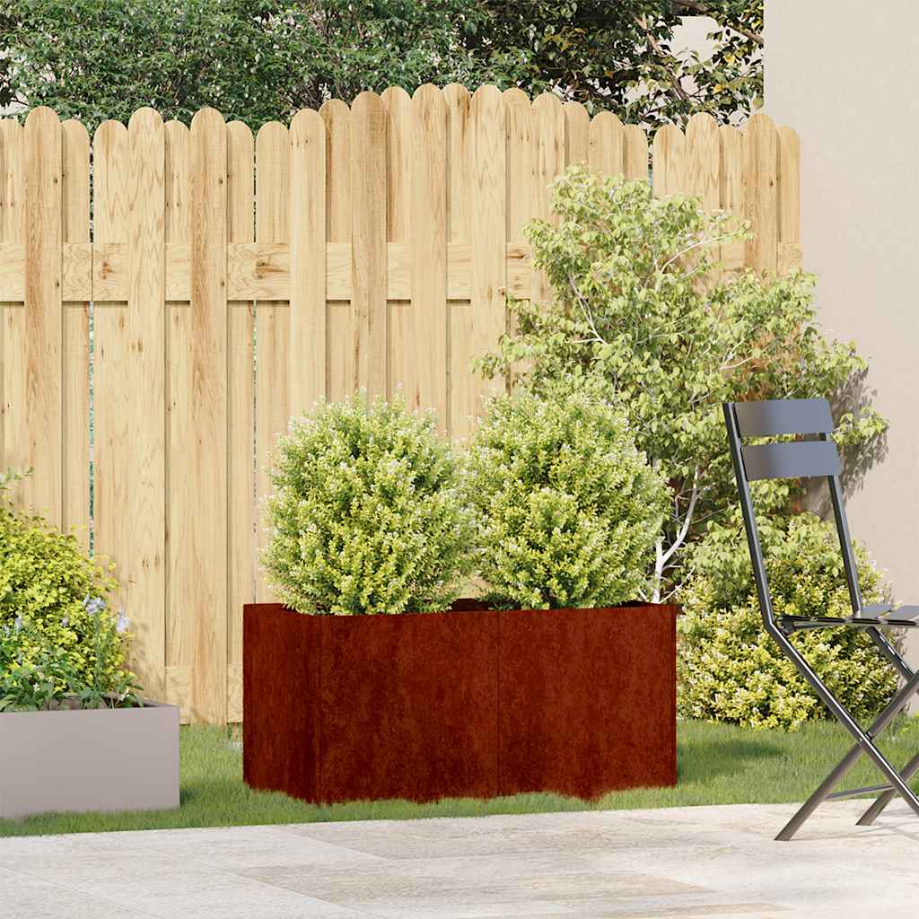 plantekasse rustfarvet 80x40x40 cm forvitringsstål